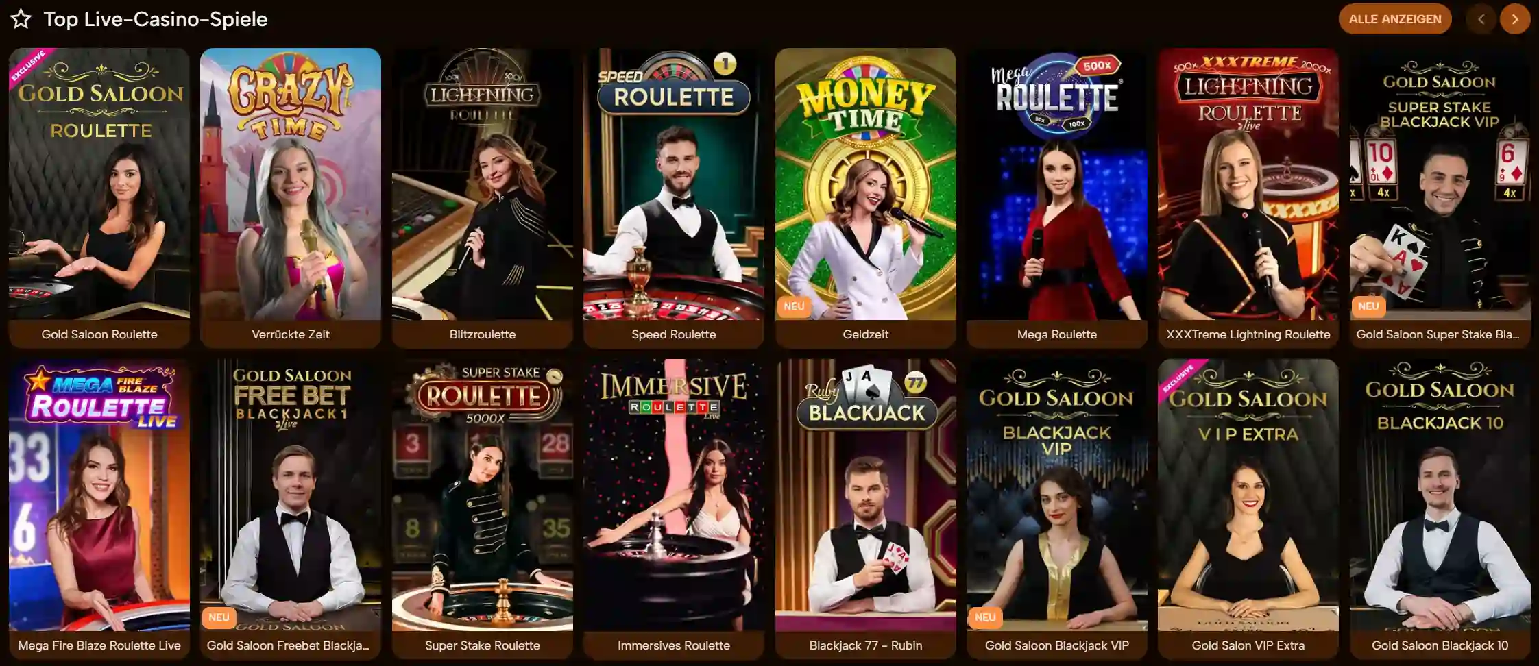 Tornado Boomz Casino Live-Casino mit Roulette, Blackjack und Crazy Time